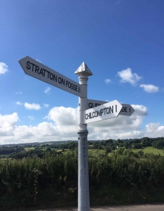 Signpost near Stockhill Road