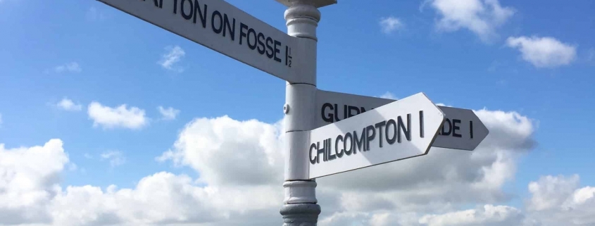 Signpost near Stockhill Road